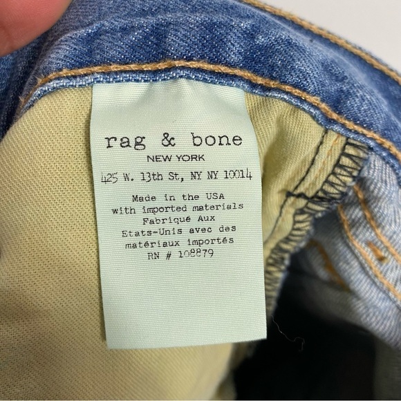 rag & bone Boyfriend Moss Ripped-Knee Jeans - Picture 11 of 12